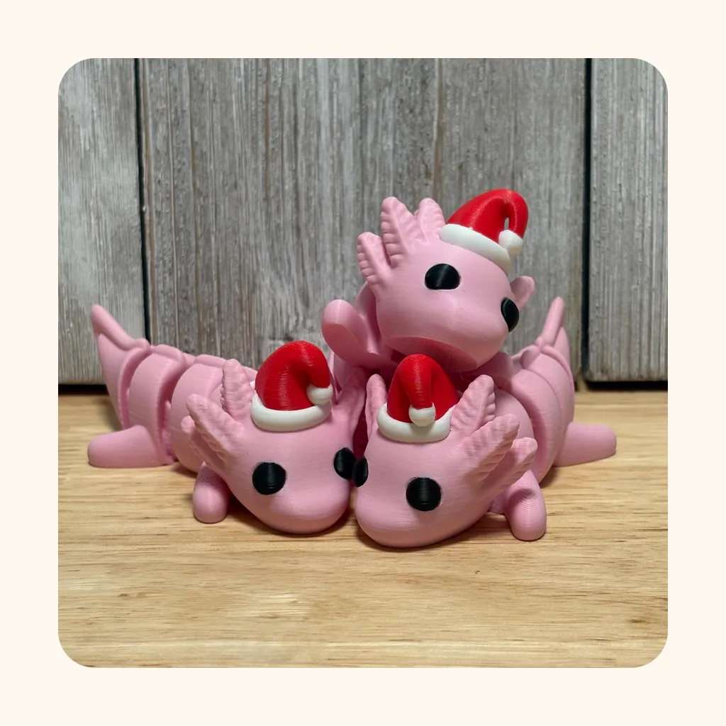 Pink Santa Axolotl — photo 1