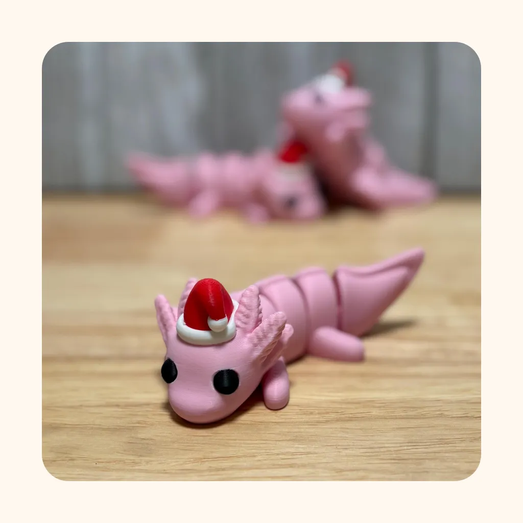 Pink Santa Axolotl — photo 3